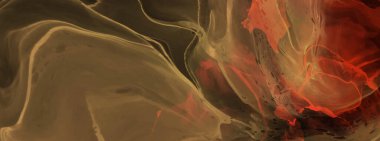 Renkli fırça elementleri olan zarif bir afiş tasarımı. Soyut dekorasyon. Vektör illüstrasyonu.