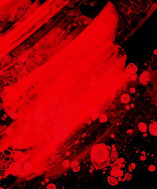 Siyah kırmızı fırça darbesi. JDesign elemanı. Grunge lekelerinin vektör çizimi. Vektör fırçaları resimleme.