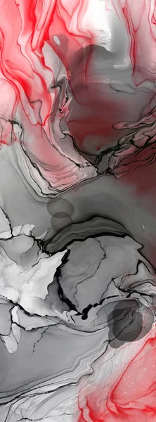 Beyaz arka planda siyah kırmızı fırça darbesi. Tasarım elemanı. Grunge dalga lekelerinin vektör çizimi. Vektör fırçaları resimleme.