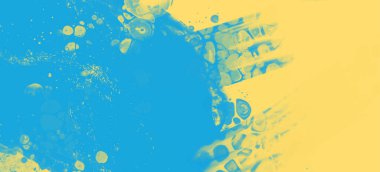 Soyut Mavi Sarı Boya Ukrayna tarzı arka plan. Ukrayna renk tasarım afişi ögesi. Vektör illüstrasyonu