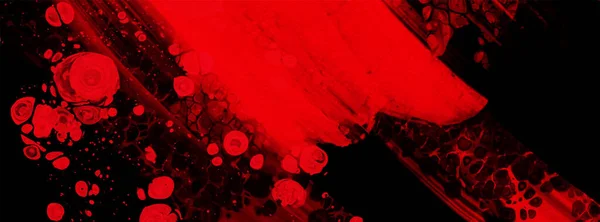 Fekete Piros Tinta Ecset Stroke Háttér Jdesign Elem Grunge Foltok — Stock Vector