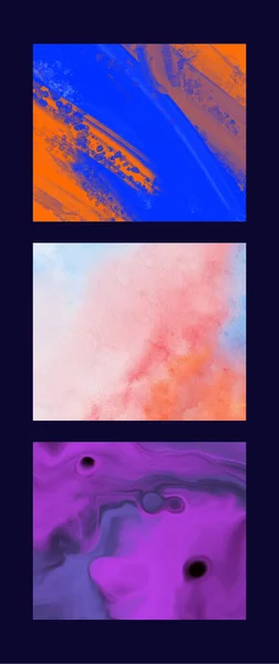 Milieux Flux Colorés Modernes Ensemble Collection Abstraite Bannières Couleur Art — Image vectorielle