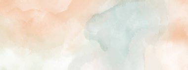 Yumuşak tonlu suluboya lekeleriyle tasarlanmış soyut yatay arkaplan, Vektör illüstrasyonu