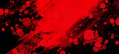 Siyah kırmızı fırça darbesi. JDesign elemanı. Grunge lekelerinin vektör çizimi. Vektör fırçaları resimleme.