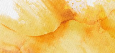 Soyut altın sarısı suluboya arka plan. Pankart unsuru tasarla. Vektör illüstrasyonu