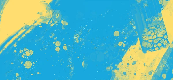 Soyut Mavi Sarı Boya Ukrayna tarzı arka plan. Ukrayna renk tasarım afişi ögesi. Vektör illüstrasyonu