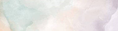 Yumuşak tonlu suluboya lekeleriyle tasarlanmış soyut yatay arkaplan, Vektör illüstrasyonu