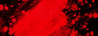 Siyah kırmızı fırça darbesi. JDesign elemanı. Grunge lekelerinin vektör çizimi. Vektör fırçaları resimleme.