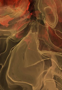 Renkli fırça elementleri olan zarif bir afiş tasarımı. Soyut dekorasyon. Vektör illüstrasyonu.