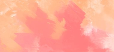 Soyut Pembe Mercan Turuncu Boya Arkaplanı. Pankart unsuru tasarla. Vektör illüstrasyonu