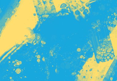 Soyut Mavi Sarı Boya Ukrayna tarzı arka plan. Ukrayna renk tasarım afişi ögesi. Vektör illüstrasyonu