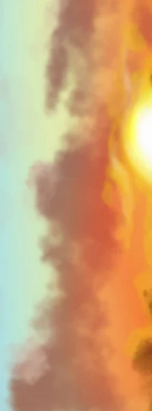 Пейзаж Фон Абстрактный Художественный Шаблон Элементами Краски Фон Сансет Абстрактный — стоковый вектор