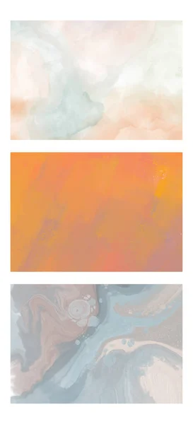 Nowoczesne Kolorowe Tła Przepływu Zestaw Abstrakcyjna Kolekcja Banerów Kolorów Sztuka — Wektor stockowy