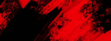 Siyah kırmızı fırça darbesi. JDesign elemanı. Grunge lekelerinin vektör çizimi. Vektör fırçaları resimleme.