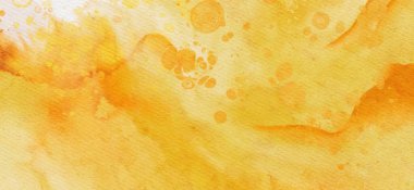 Soyut altın sarısı suluboya arka plan. Pankart unsuru tasarla. Vektör illüstrasyonu