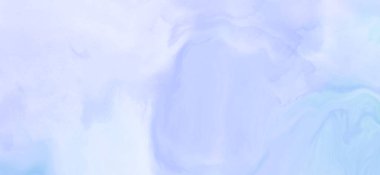 Mavi boya fırçası elementli zarif afiş tasarımı. Soyut dekorasyon. Vektör illüstrasyonu.