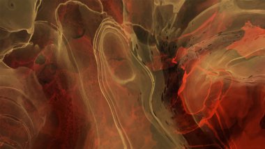 Renkli fırça elementleri olan zarif bir afiş tasarımı. Soyut dekorasyon. Vektör illüstrasyonu.