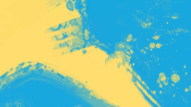 Soyut Mavi Sarı Boya Ukrayna tarzı arka plan. Ukrayna renk tasarım afişi ögesi. Vektör illüstrasyonu