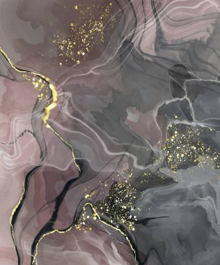 Vektör siyah pembe pankart. El çizimi soyut fırça darbesi. Dalga ögesi.