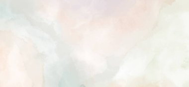 Yumuşak tonlu suluboya lekeleriyle tasarlanmış soyut yatay arkaplan, Vektör illüstrasyonu