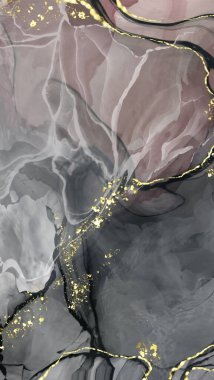 Vektör siyah pembe pankart. El çizimi soyut fırça darbesi. Dalga ögesi.