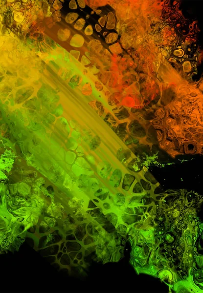 Siyah üzerine modern renkli akış arka planı. Renk pankartıyla dalga sıvısı. Tasarım projen için sanat tasarımı. Vektör illüstrasyonu.