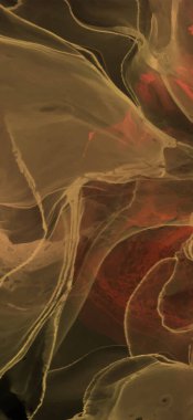 Renkli fırça elementleri olan zarif bir afiş tasarımı. Soyut dekorasyon. Vektör illüstrasyonu.