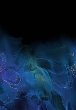 Renkli fırça elementleri olan zarif bir afiş tasarımı. Soyut dekorasyon. Vektör illüstrasyonu.