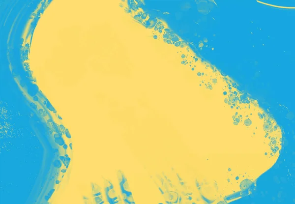 Abstracto Azul Amarillo Pintura Ucrania Estilo Fondo Elemento Banner Diseño — Vector de stock