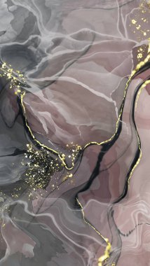 Vektör siyah pembe pankart. El çizimi soyut fırça darbesi. Dalga ögesi.