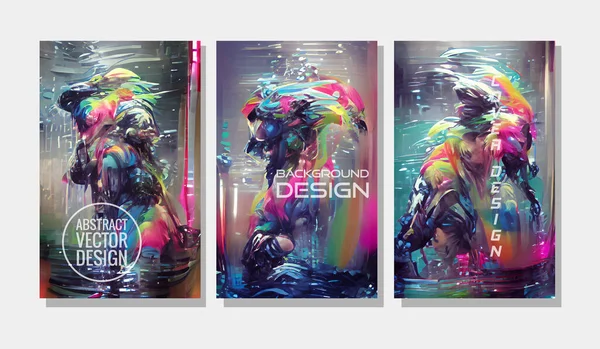 Colorful Design Art Pattern Decoration Rainbow Element Background Beautiful Wallpaper — Stock Vector