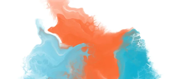 Abstraktní Modrá Oranžová Barva Pozadí Malba Design Vektorová Ilustrace — Stockový vektor