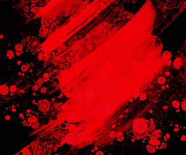 Siyah kırmızı fırça darbesi. JDesign elemanı. Grunge lekelerinin vektör çizimi. Vektör fırçaları resimleme.