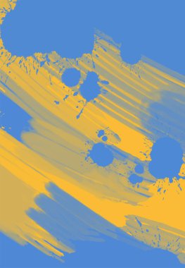 Soyut Mavi Sarı Boya Ukrayna tarzı arka plan. Ukrayna renk tasarım afişi ögesi. Vektör illüstrasyonu