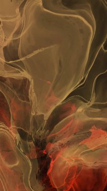 Renkli fırça elementleri olan zarif bir afiş tasarımı. Soyut dekorasyon. Vektör illüstrasyonu.