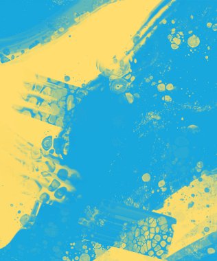 Soyut Mavi Sarı Boya Ukrayna tarzı arka plan. Ukrayna renk tasarım afişi ögesi. Vektör illüstrasyonu