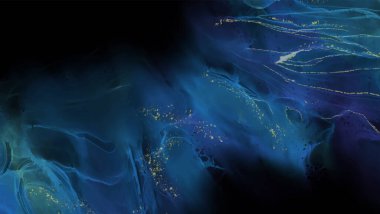 Renkli fırça elementleri olan zarif bir afiş tasarımı. Soyut dekorasyon. Vektör illüstrasyonu.