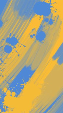 Soyut Mavi Sarı Boya Ukrayna tarzı arka plan. Ukrayna renk tasarım afişi ögesi. Vektör illüstrasyonu