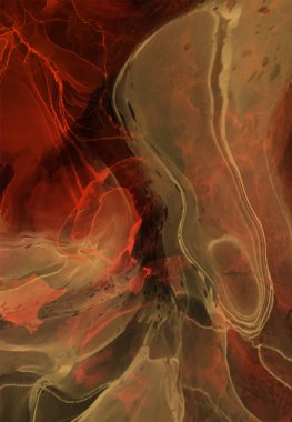 Renkli fırça elementleri olan zarif bir afiş tasarımı. Soyut dekorasyon. Vektör illüstrasyonu.