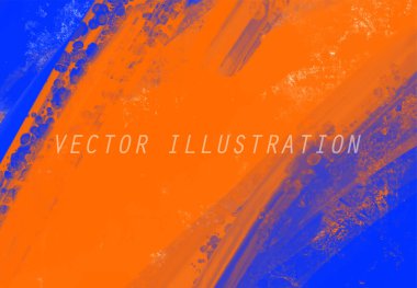 Soyut Mavi Turuncu Pembe Arkaplan. Pankart unsuru tasarla. Vektör illüstrasyonu