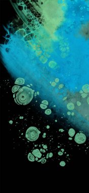 Siyahın modern mavi akış arkaplanı. Renk pankartı şeklinde sıvı. Tasarım projen için sanat tasarımı. Vektör illüstrasyonu.