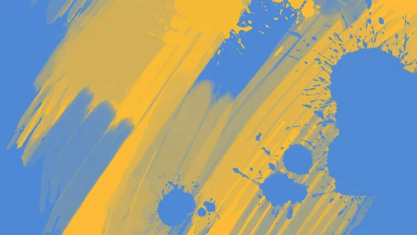 Abstrato Azul Amarelo Pintura Estilo Ucrânia Fundo Cor Ucraniana Design — Vetor de Stock