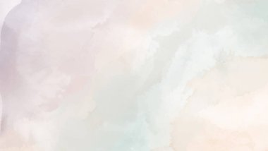 Yumuşak tonlu suluboya lekeleriyle tasarlanmış soyut yatay arkaplan, Vektör illüstrasyonu