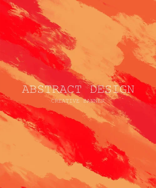 Résumé Rouge Orange Rose Peinture Arrière Plan Élément Bannière Design — Image vectorielle