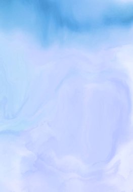 Mavi boya fırçası elementli zarif afiş tasarımı. Soyut dekorasyon. Vektör illüstrasyonu.