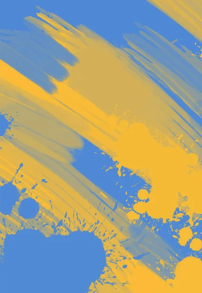 Abstrato Azul Amarelo Pintura Estilo Ucrânia Fundo Cor Ucraniana Design —  Vetores de Stock