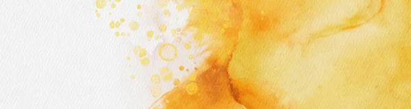 Абстрактная Желтая Акварельная Краска Фон Элемент Баннера Дизайна Векторная Иллюстрация — стоковый вектор