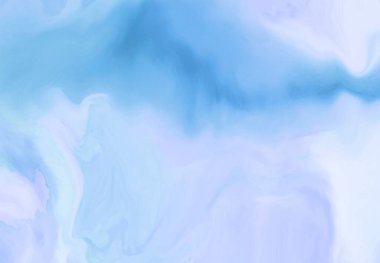 Mavi boya fırçası elementli zarif afiş tasarımı. Soyut dekorasyon. Vektör illüstrasyonu.