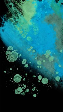 Siyahın modern mavi akış arkaplanı. Renk pankartı şeklinde sıvı. Tasarım projen için sanat tasarımı. Vektör illüstrasyonu.