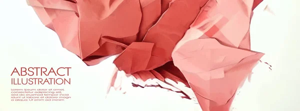 Arte Papel Rojo Arrugado Abstracto Papel Para Diseño Conceptos Patrón — Archivo Imágenes Vectoriales